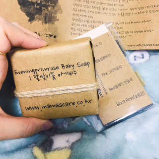 마마스케어 달맞이꽃 아기비누_민감하고 여린 피부 케어 — 4점을 준 리뷰어가 2018년 1월 올린 사용 사진