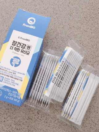 프롬바이오 엄마의 마음을 담은 장건강엔 더 착한 유산균 — 5점을 준 리뷰어가 2019년 12월 올린 사용 사진