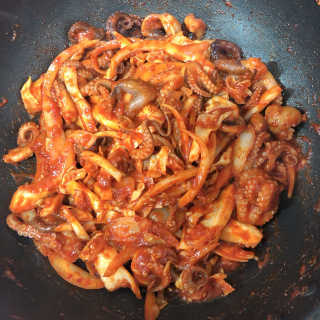 바담가 불타는 쭈꾸미 볶음 만찬 set — 5점을 준 리뷰어가 2019년 12월 올린 사용 사진