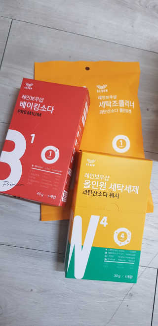 레인보우샵 올인원세탁세제,베이킹소다 스틱포6개입+세탁조클리너 — 4.67점을 준 리뷰어가 2018년 4월 올린 사용 사진