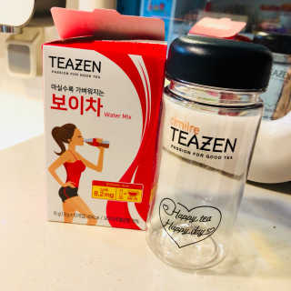 티젠 보이차 + 마이보틀 세트 — 5점을 준 리뷰어가 2018년 6월 올린 사용 사진