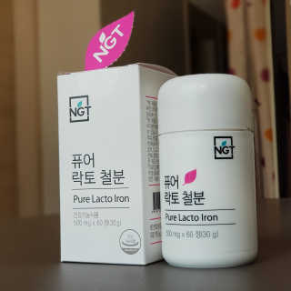 네츄럴굿띵스 퓨어 락토 철분 60일분 — 4.83점을 준 리뷰어가 2018년 1월 올린 사용 사진