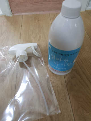 한국바이러스센터 엄마랑 아기랑 살균소독제 500ml — 4점을 준 리뷰어가 2018년 1월 올린 사용 사진