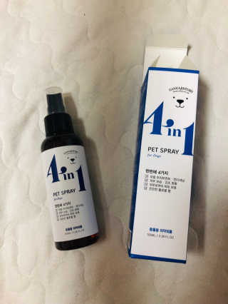 강아지스토리 포인원 모이스처 미스트 100ml — 5점을 준 리뷰어가 2018년 10월 올린 사용 사진