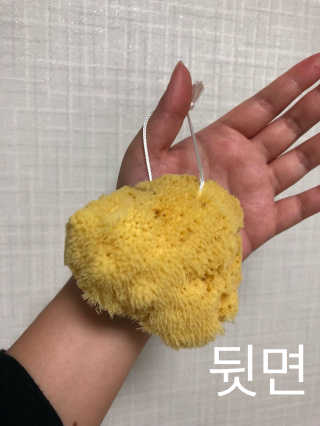 룰라러브 모공관리 끝 지중해산 천연해면 바디스펀지 — 5점을 준 리뷰어가 2018년 2월 올린 사용 사진