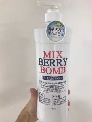 (주)에네스티 믹스베리 단백질 폭탄 샴푸 1000g — 4.5점을 준 리뷰어가 2020년 1월 올린 사용 사진