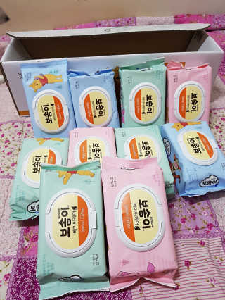 보솜이 아기물티슈 베이비케어 푸에디션 캡 74매 10입 — 5점을 준 리뷰어가 2019년 4월 올린 사용 사진