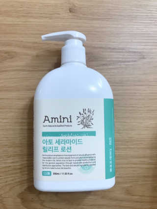 아미니 아토세라마이드 릴리프로션 — 5점을 준 리뷰어가 2019년 12월 올린 사용 사진