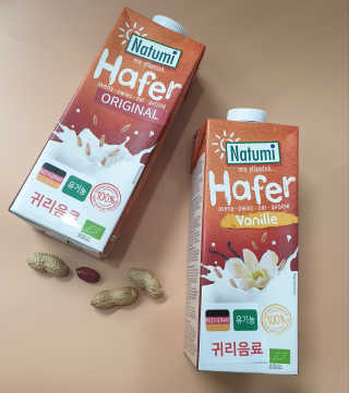 나투미 귀리음료 오리지날 1L + 바닐라 1L — 5점을 준 리뷰어가 2019년 2월 올린 사용 사진