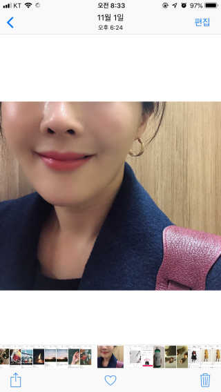 [블랙루즈] 로즈 벨벳 립스틱 택1+랜덤1 — 5점을 준 리뷰어가 2018년 11월 올린 사용 사진
