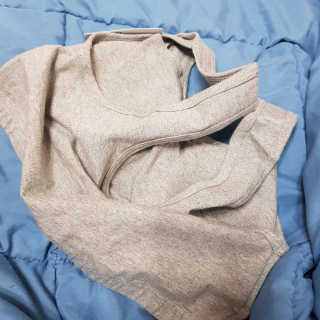 크리비아 All Day Comfort 면스판  메쉬 스포츠 브라 — 5점을 준 리뷰어가 2019년 10월 올린 사용 사진