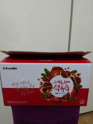 프롬바이오 오직 석류만 [그대로100 석류즙] 하루 1포로 건강하게 — 5점을 준 리뷰어가 2020년 3월 올린 사용 사진