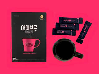한국맥널티 아이브루 헤이즐넛향 100T — 5점을 준 리뷰어가 2019년 11월 올린 사용 사진