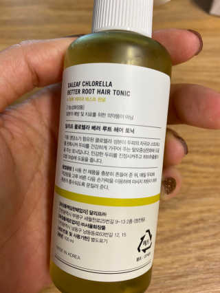 달리프 클로렐라 베러 루트 헤어토닉 100ml — 4.5점을 준 리뷰어가 2020년 2월 올린 사용 사진