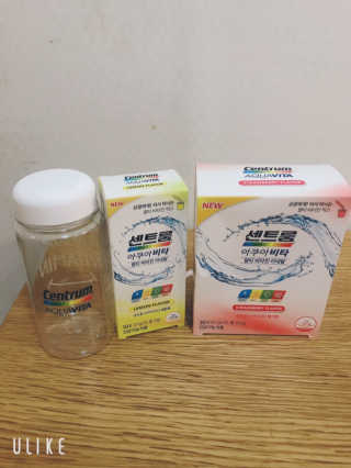 센트룸 아쿠아비타 레몬향, 딸기향 — 5점을 준 리뷰어가 2019년 8월 올린 사용 사진