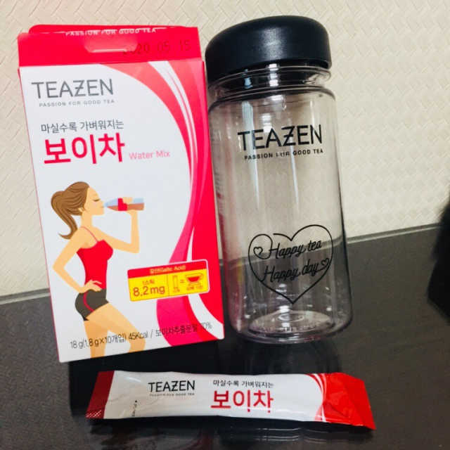 티젠 보이차 + 마이보틀 세트 리뷰 사진