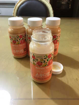 풀무원 스무디랩 피치&비타 — 4.67점을 준 리뷰어가 2017년 11월 올린 사용 사진