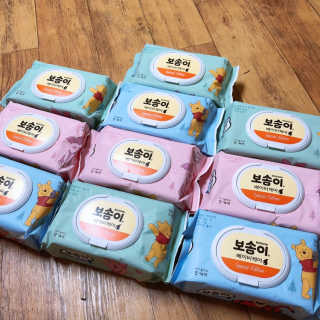 보솜이 아기물티슈 베이비케어 푸에디션 캡 74매 10입 — 5점을 준 리뷰어가 2019년 4월 올린 사용 사진