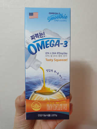 오메가-3스무디 [오메가스무디] 짜먹는 오메가3 DHA 임산부 어린이 — 5점을 준 리뷰어가 2019년 4월 올린 사용 사진