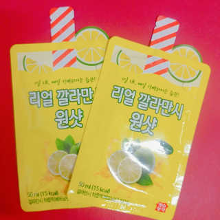장수농가 리얼깔라만시 원샷 50ml 10팩+보틀 — 4.67점을 준 리뷰어가 2019년 6월 올린 사용 사진