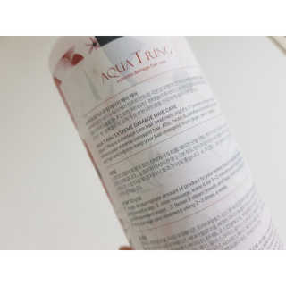 아쿠아큐링 아쿠아티링 익스트림데미지 헤어케어 500ml — 5점을 준 리뷰어가 2018년 12월 올린 사용 사진