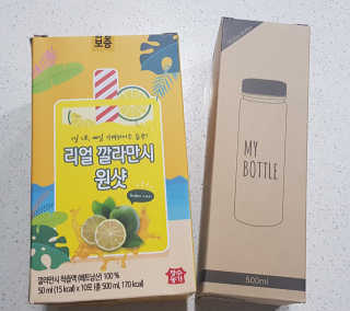 장수농가 리얼깔라만시 원샷 50ml 10팩+보틀 — 5점을 준 리뷰어가 2019년 5월 올린 사용 사진