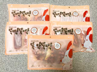 [펫토리아] 뚝딱뚝딱 400g 강아지 간식 베스트5종 — 5점을 준 리뷰어가 2019년 1월 올린 사용 사진