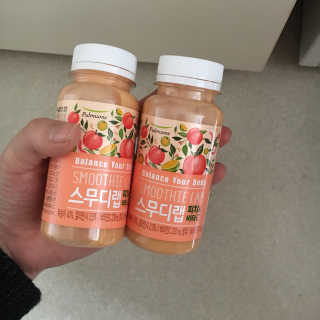 풀무원 스무디랩 피치&비타 — 5점을 준 리뷰어가 2017년 11월 올린 사용 사진