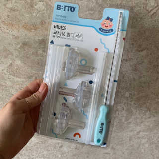 비비또 타사호환 교체용 빨대세트+빨대세척솔 — 5점을 준 리뷰어가 2019년 7월 올린 사용 사진