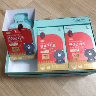 한삼근 블랙라벨 CJ헬스케어 한삼근 키즈 면역대장 2단계 — 5점을 준 리뷰어가 2019년 10월 올린 사용 사진
