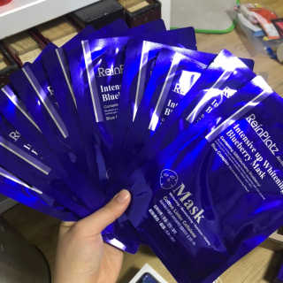 라인플라츠 인텐시브 업 화이트닝 블루베리 마스크 — 4점을 준 리뷰어가 2019년 2월 올린 사용 사진