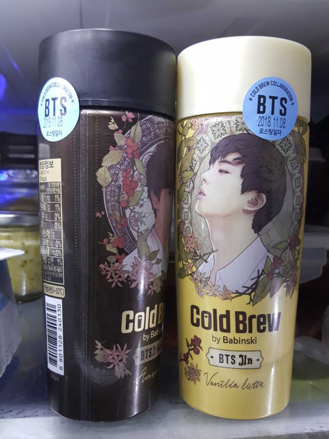 콜드브루, 핫브루 BTS 일러스트 리뷰 사진