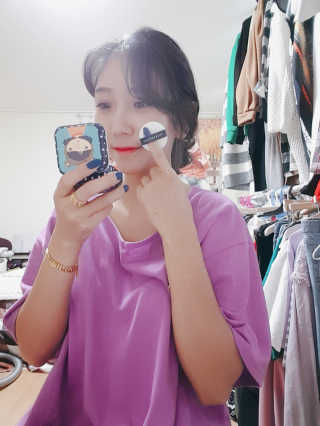 수피요 통동 팔공검 NO SEBUM POWDER PACT — 5점을 준 리뷰어가 2018년 7월 올린 사용 사진