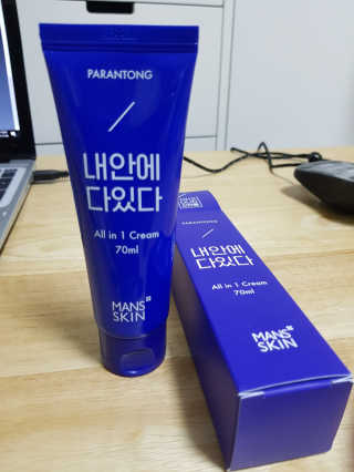 맨즈스킨 파란통 내안에다있다 — 5점을 준 리뷰어가 2017년 11월 올린 사용 사진
