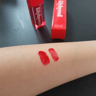 릴리바이레드 쥬시라이어 워터틴트 02 체리 크러쉬인 척 — 5점을 준 리뷰어가 2020년 3월 올린 사용 사진