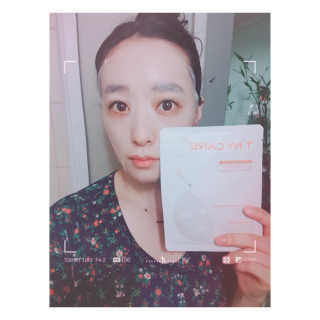 타이니케어 시카 더마 마스크 — 5점을 준 리뷰어가 2019년 10월 올린 사용 사진