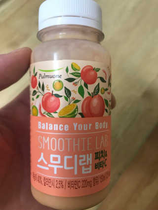 풀무원 스무디랩 피치&비타 — 5점을 준 리뷰어가 2017년 11월 올린 사용 사진