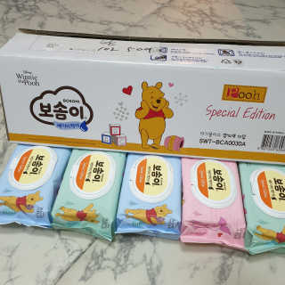 보솜이 아기물티슈 베이비케어 푸에디션 캡 74매 10입 — 5점을 준 리뷰어가 2019년 4월 올린 사용 사진