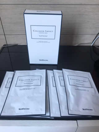 웰더마 사파이어 콜라겐 임팩트 에센셜 마스크 — 5점을 준 리뷰어가 2019년 4월 올린 사용 사진