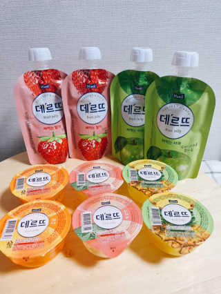 데르뜨 떠먹는 과일 3종, 짜먹는 과일 2종 총 10개 체험 — 5점을 준 리뷰어가 2020년 3월 올린 사용 사진