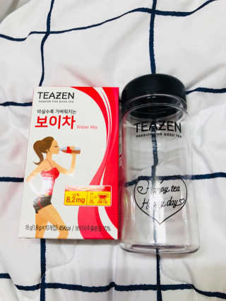 티젠 보이차 + 마이보틀 세트 — 5점을 준 리뷰어가 2018년 6월 올린 사용 사진