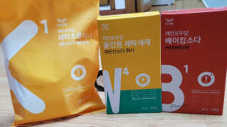 레인보우샵 올인원세탁세제,베이킹소다 스틱포6개입+세탁조클리너 — 4.67점을 준 리뷰어가 2018년 3월 올린 사용 사진
