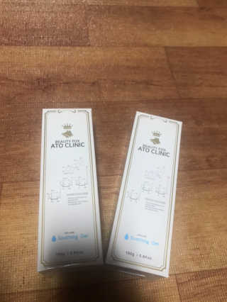 뷰티여우_아토클리닉 [아토클리닉] 아기들이 쓰는 보습, 진정 수딩젤 2개 — 4점을 준 리뷰어가 2019년 7월 올린 사용 사진