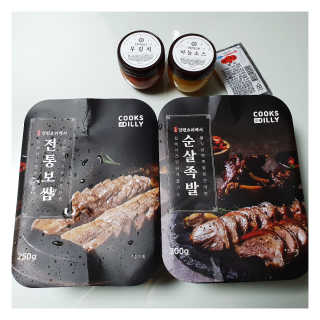 쿡스딜리 순살족발+전통보쌈+마늘소스+무김치 — 5점을 준 리뷰어가 2020년 6월 올린 사용 사진