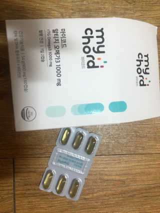 JW중외제약 마이코드 알티지 오메가3 1000 mg — 5점을 준 리뷰어가 2020년 9월 올린 사용 사진