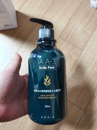 아카이아 이아 A3 헤어스캘프팩 500ml — 4점을 준 리뷰어가 2020년 6월 올린 사용 사진