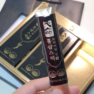 헬스업_천명진프리미엄홍삼스틱_10ml x 30포 — 4점을 준 리뷰어가 2020년 8월 올린 사용 사진