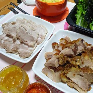 쿡스딜리 순살족발+전통보쌈+마늘소스+무김치 — 5점을 준 리뷰어가 2020년 6월 올린 사용 사진