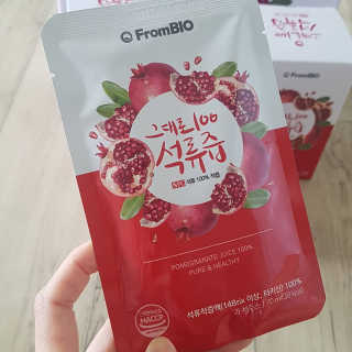프롬바이오 오직 석류만 [그대로100 석류즙] 하루 1포로 건강하게 — 5점을 준 리뷰어가 2020년 6월 올린 사용 사진