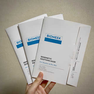 바이오믹 BIOMEEK SENSIMETIC SOOTHING MASK.S — 5점을 준 리뷰어가 2020년 6월 올린 사용 사진